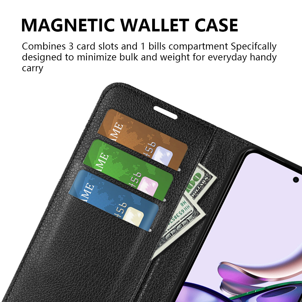 For Motorola Moto G13 4G Protective Phone Case Litchi Texture PU Leather Cell Phone Cover with Stand Wallet For Motorola Moto G13 4G Protective Phone Case Litchi Texture PU Leather Cell Phone Cover with Stand Wallet